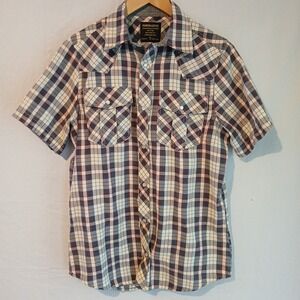 Random Access NYC Pearl Snap Button Shirt Size Small Plaid
